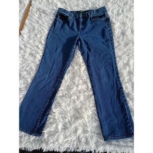 Lauren Jeans Co Ralph Lauren Petite Bootcut Dark Wash Denim Jeans Women Size 12P